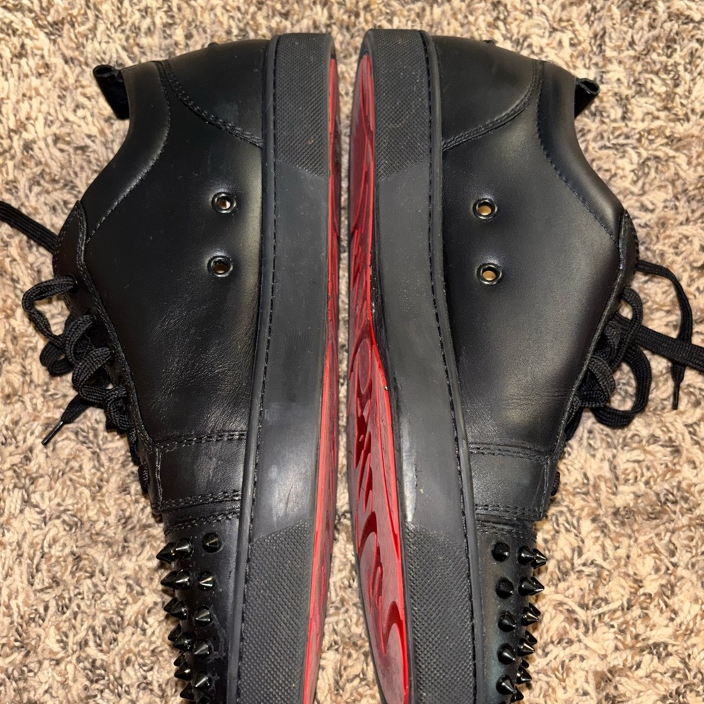 Christian Louboutin Black Spiked Sneakers - Picture 2 of 8
